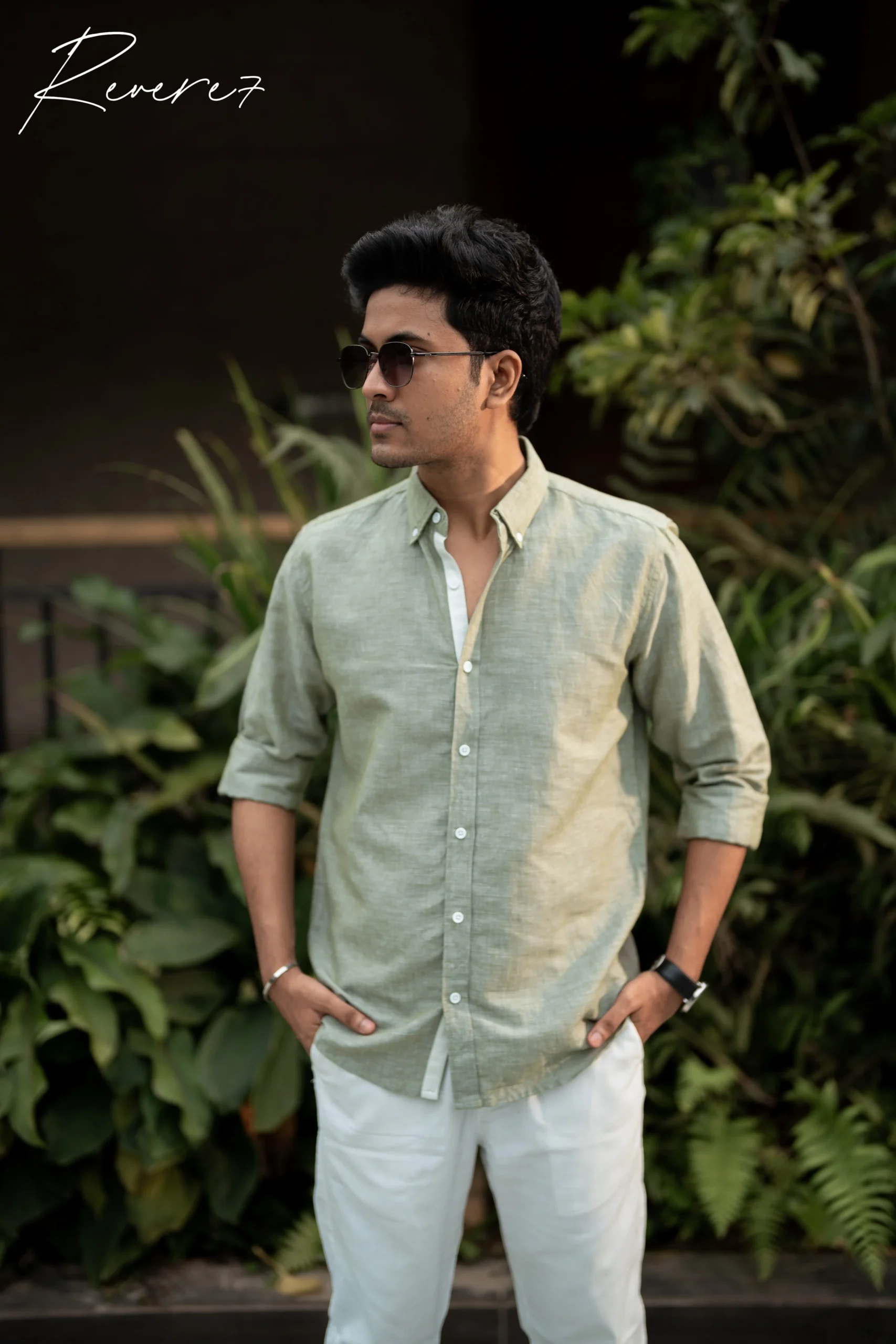 LIGHT OLIVE - full sleeve shirt
