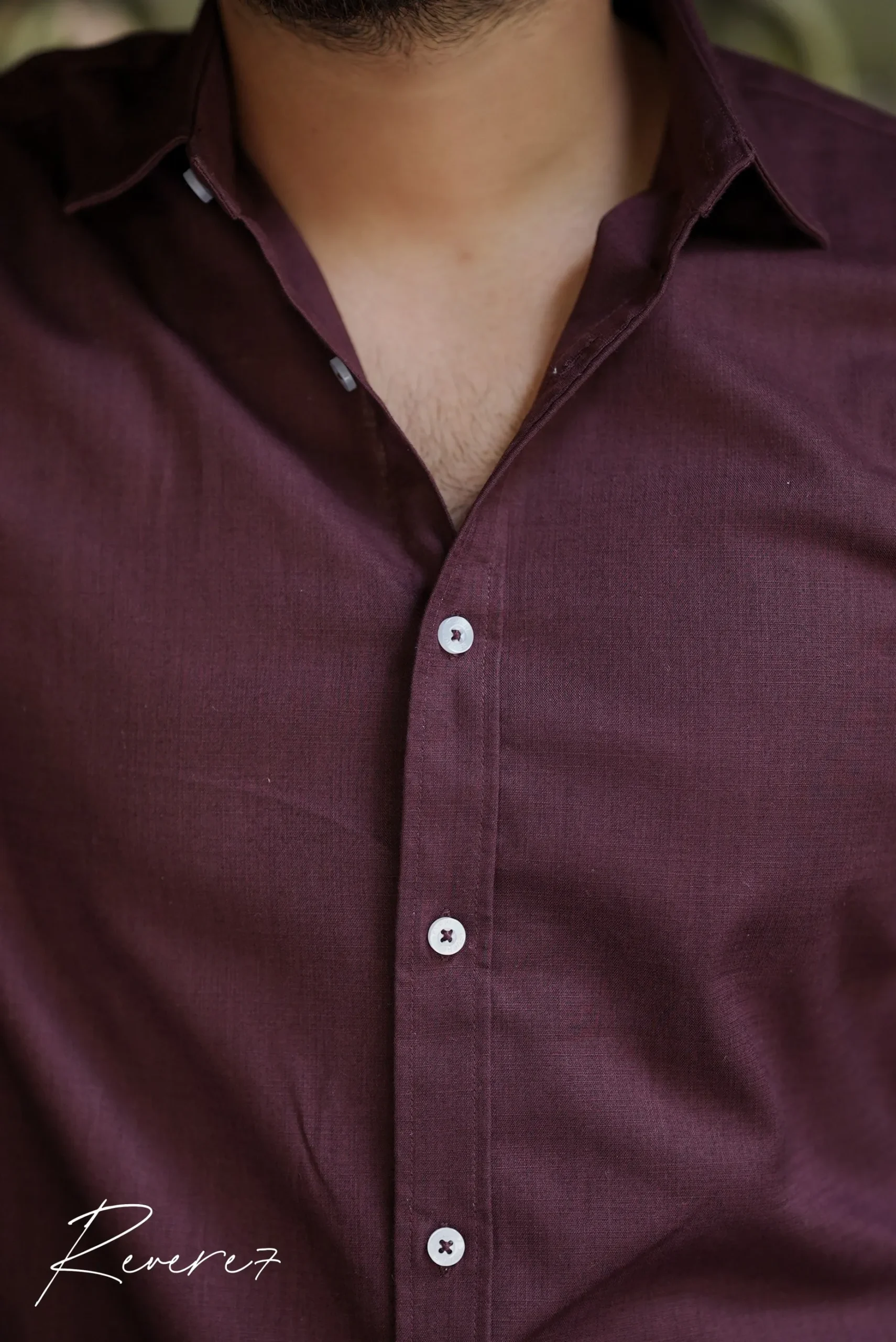 BURGUNDY- full sleeve shirt - Image 2