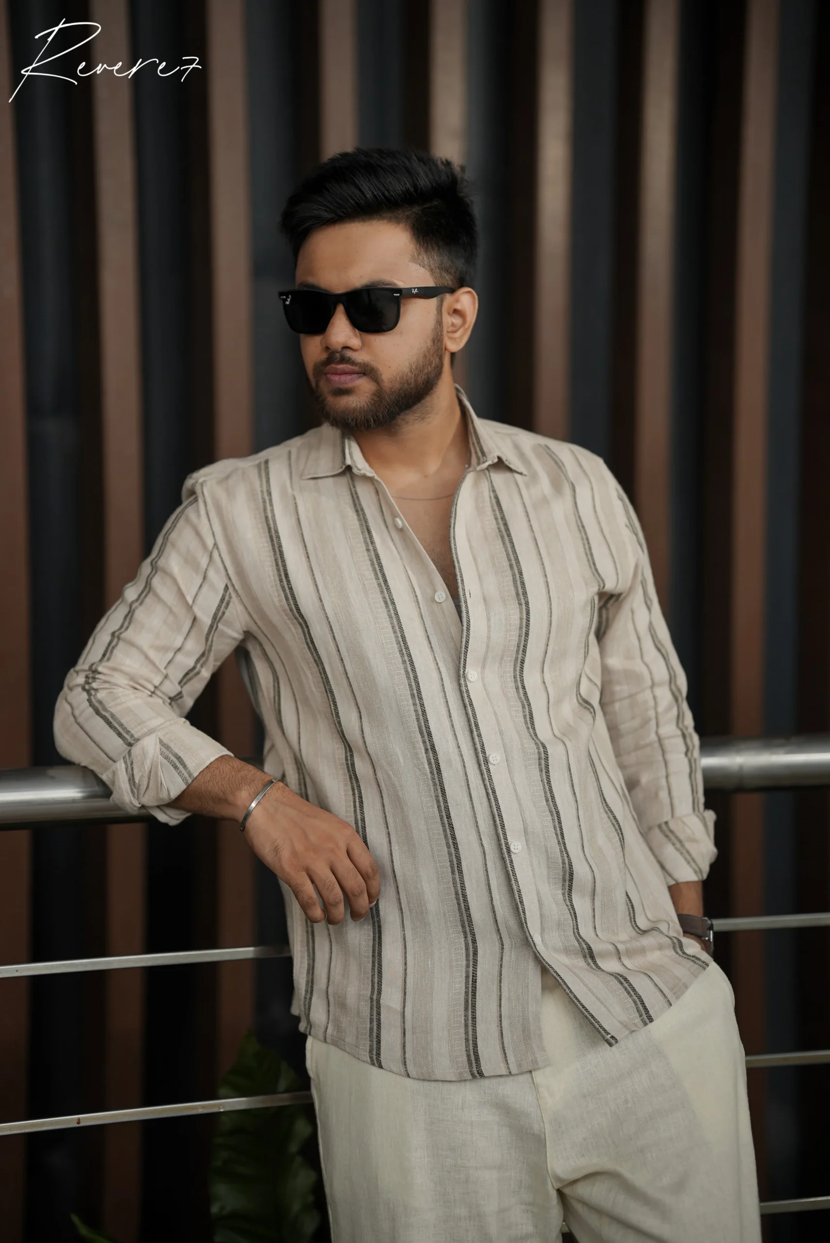 BISCUIT-stripes shirt