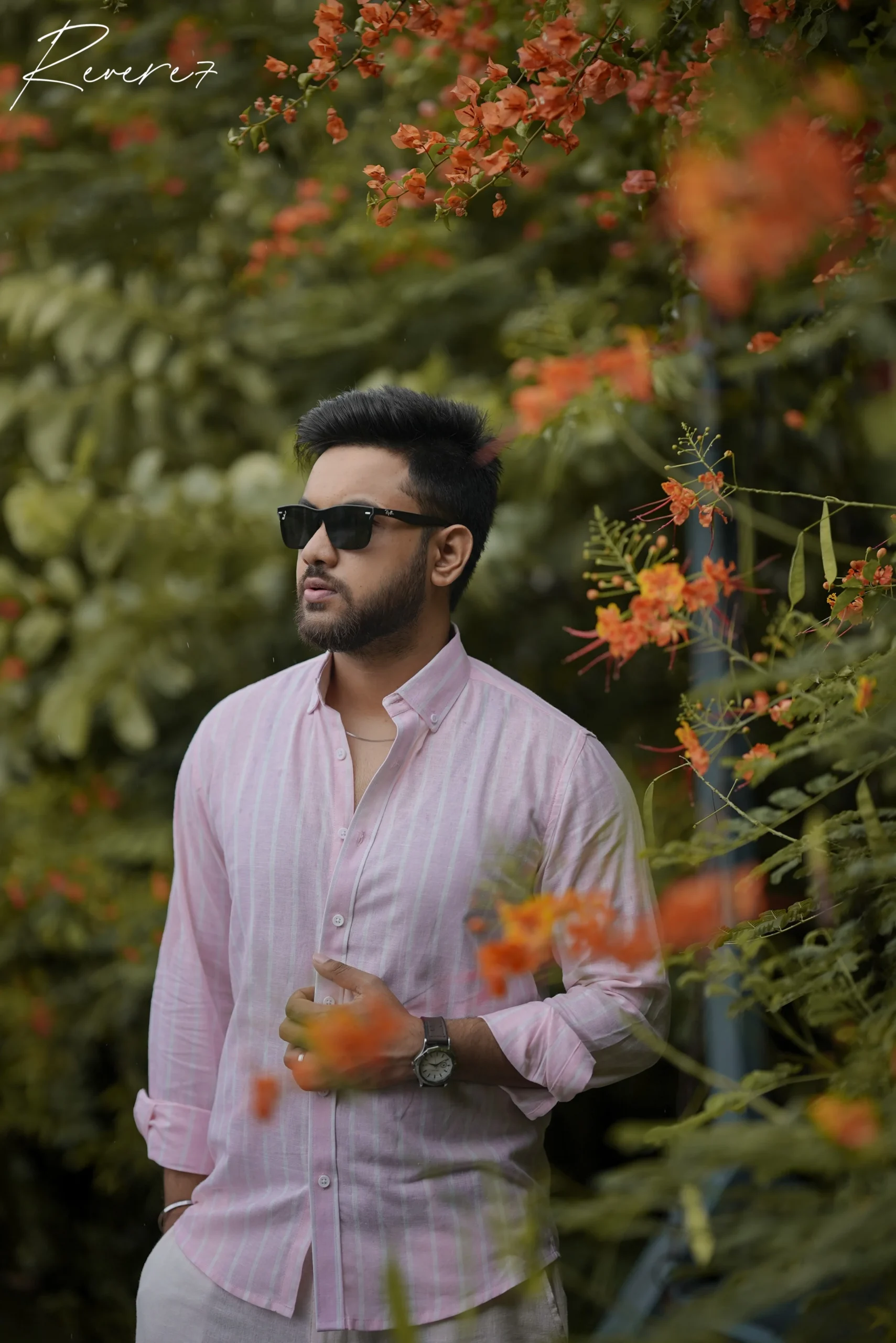 LIGHT PINK-stripes shirt