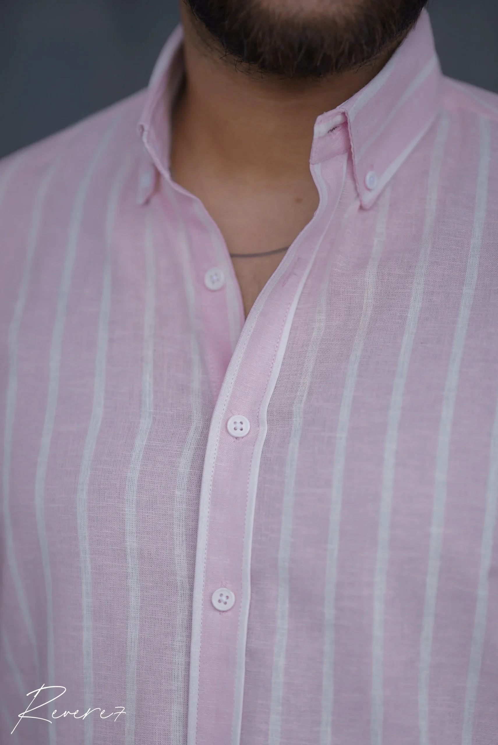LIGHT PINK-stripes shirt - Image 2