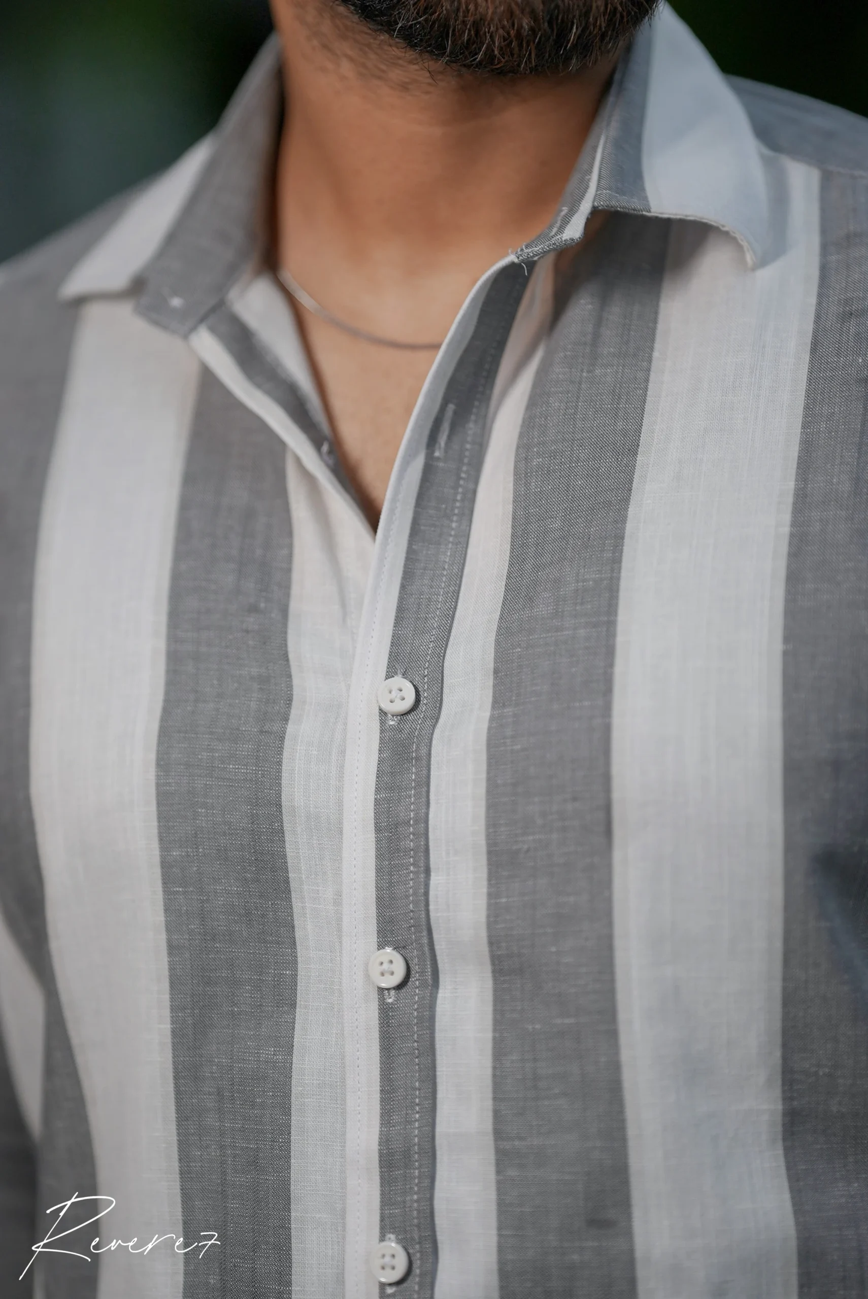 WHITE ASH-stripes shirt - Image 2