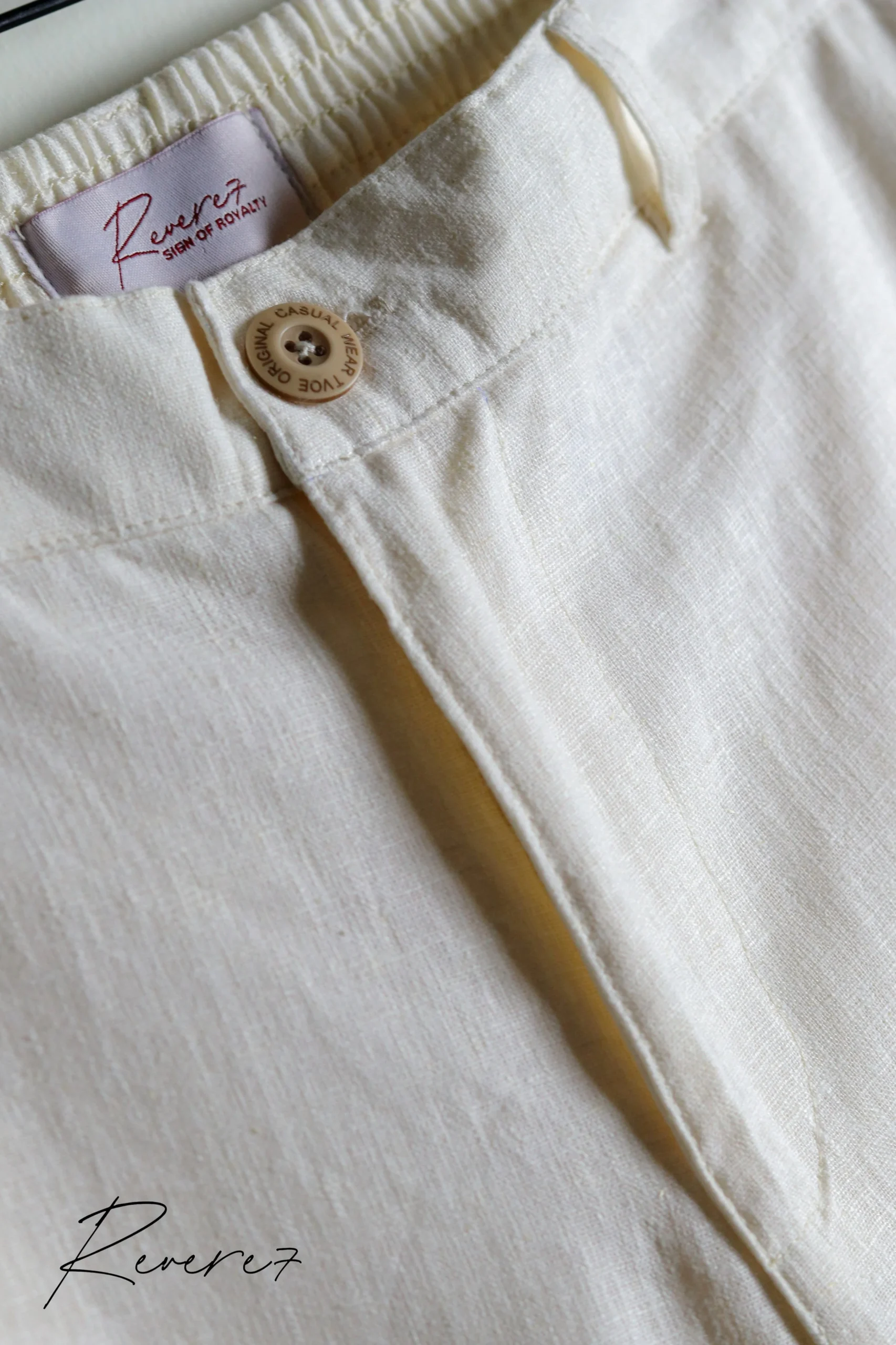 OFF WHITE- Linen pants - Image 4