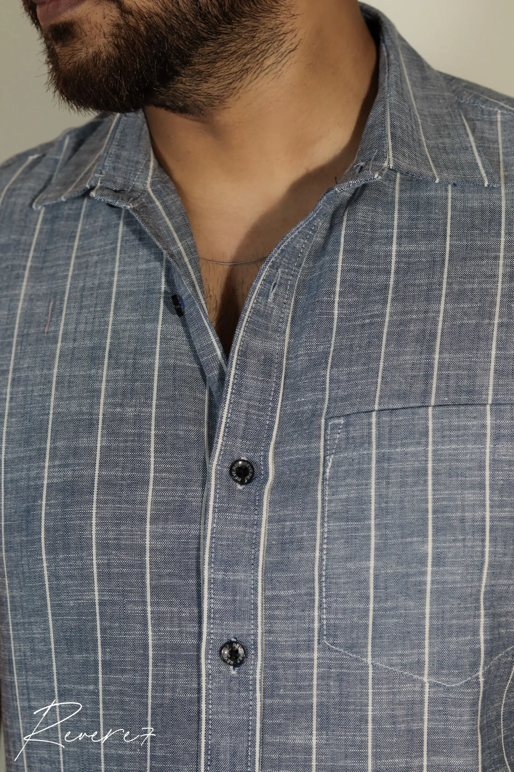 Dusty Blue- Half Sleeve shirt - Image 2