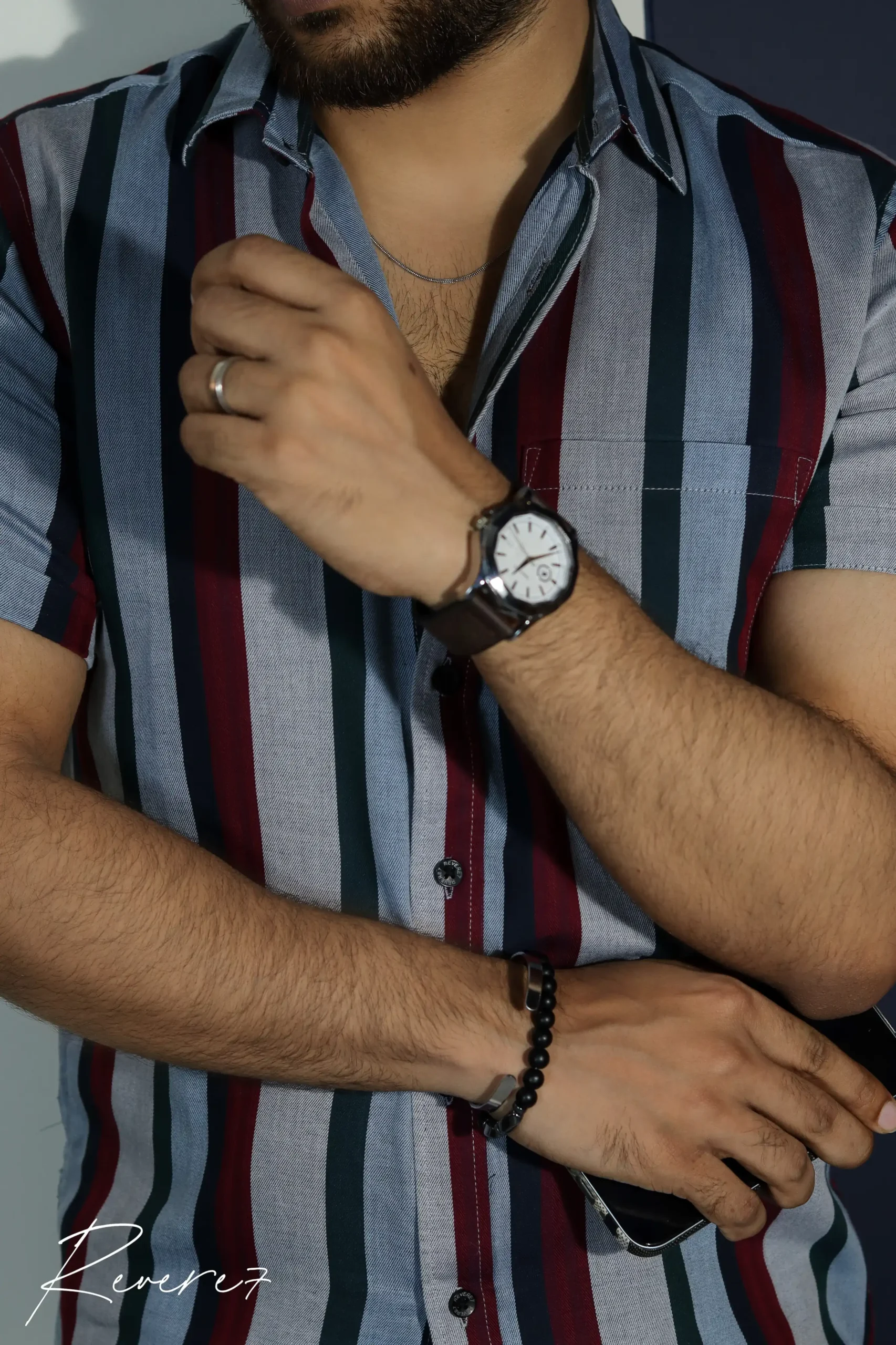 MULTI Colored Stripes- Half Sleeve shirt - Image 3