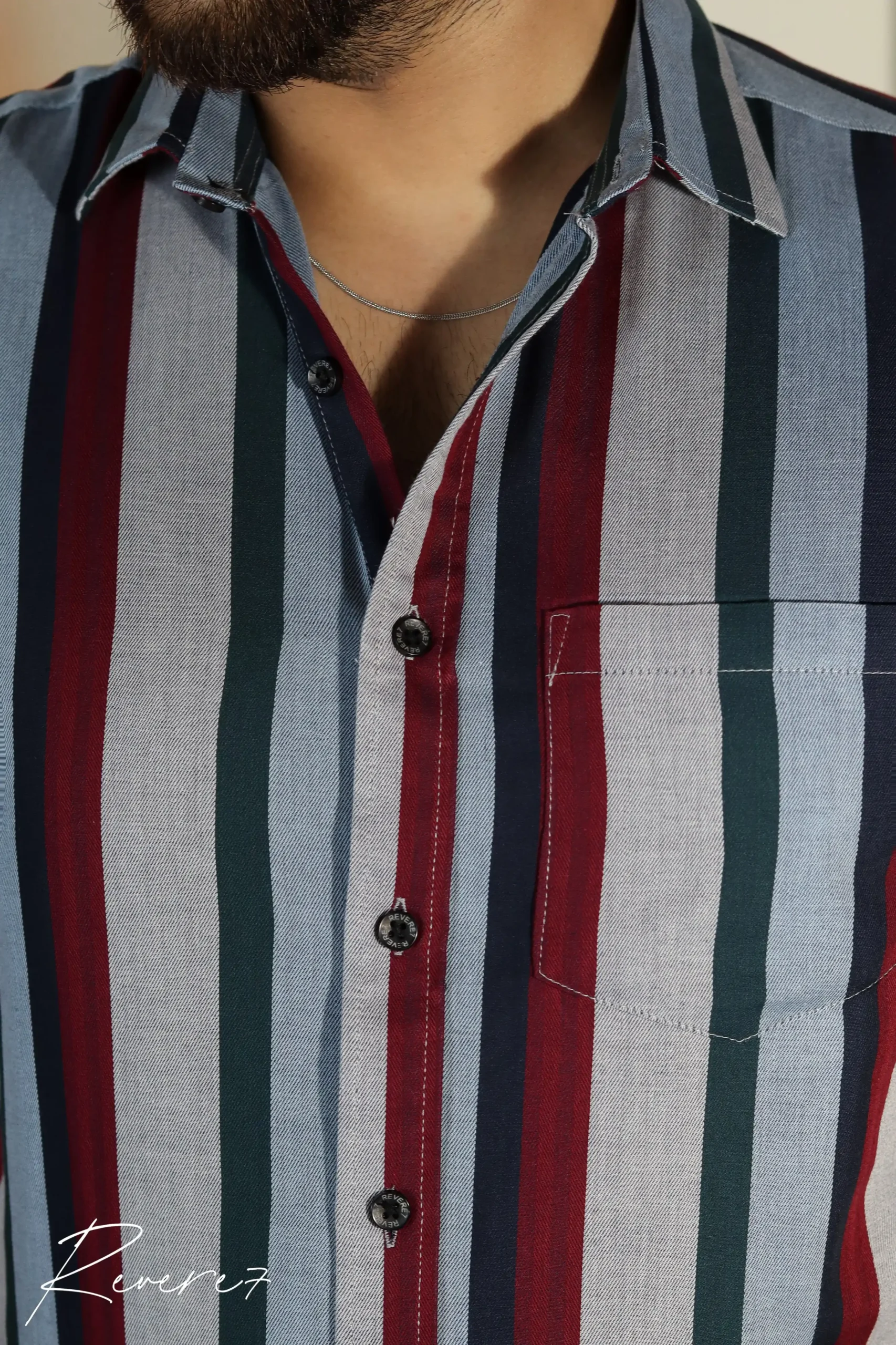 MULTI Colored Stripes- Half Sleeve shirt - Image 2