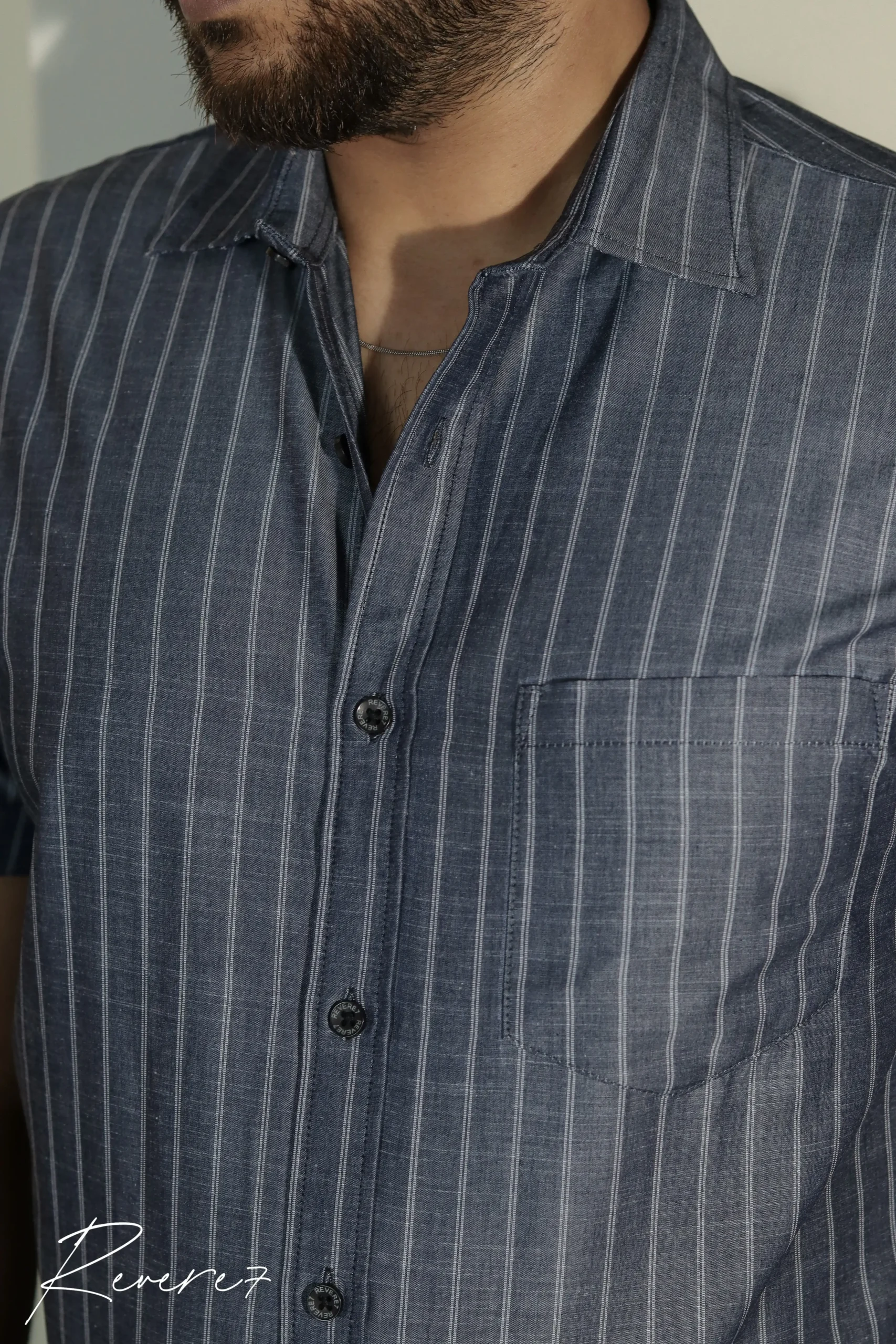 GLAZY ASH Stripes- Half Sleeve shirt - Image 2