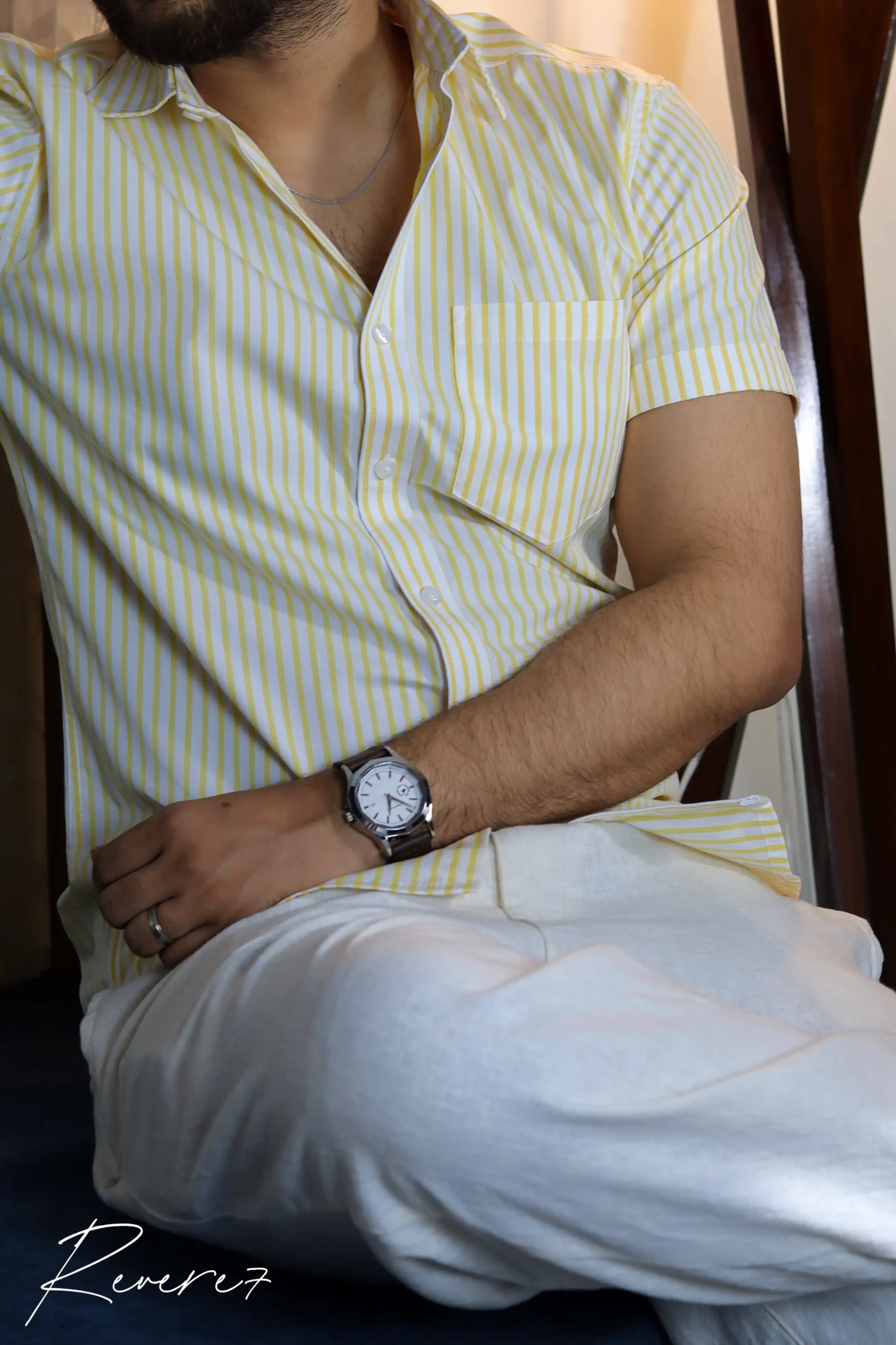 YELLOW Stripes- Half Sleeve shirt - Image 3