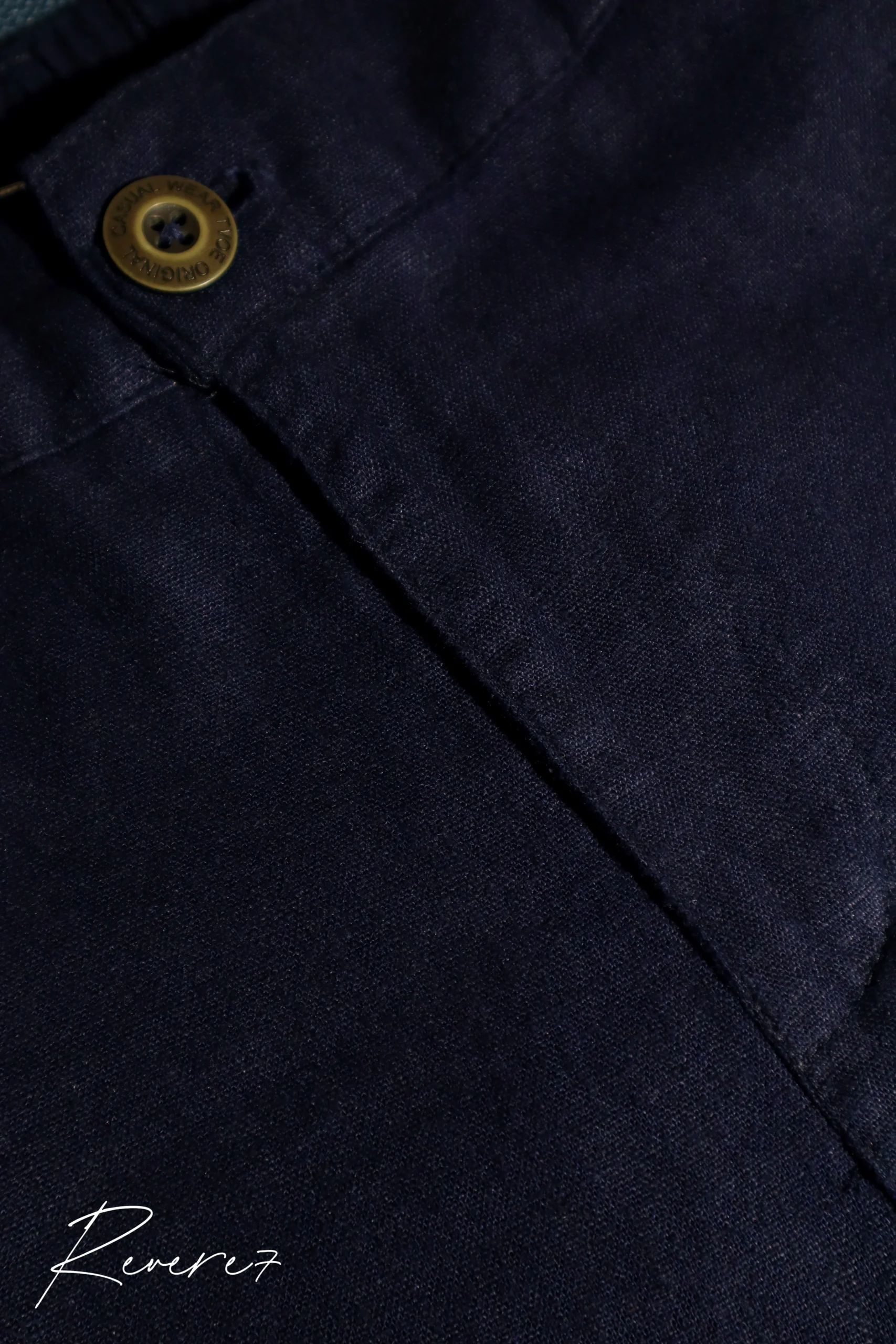 NAVY BLUE- Linen pants - Image 4