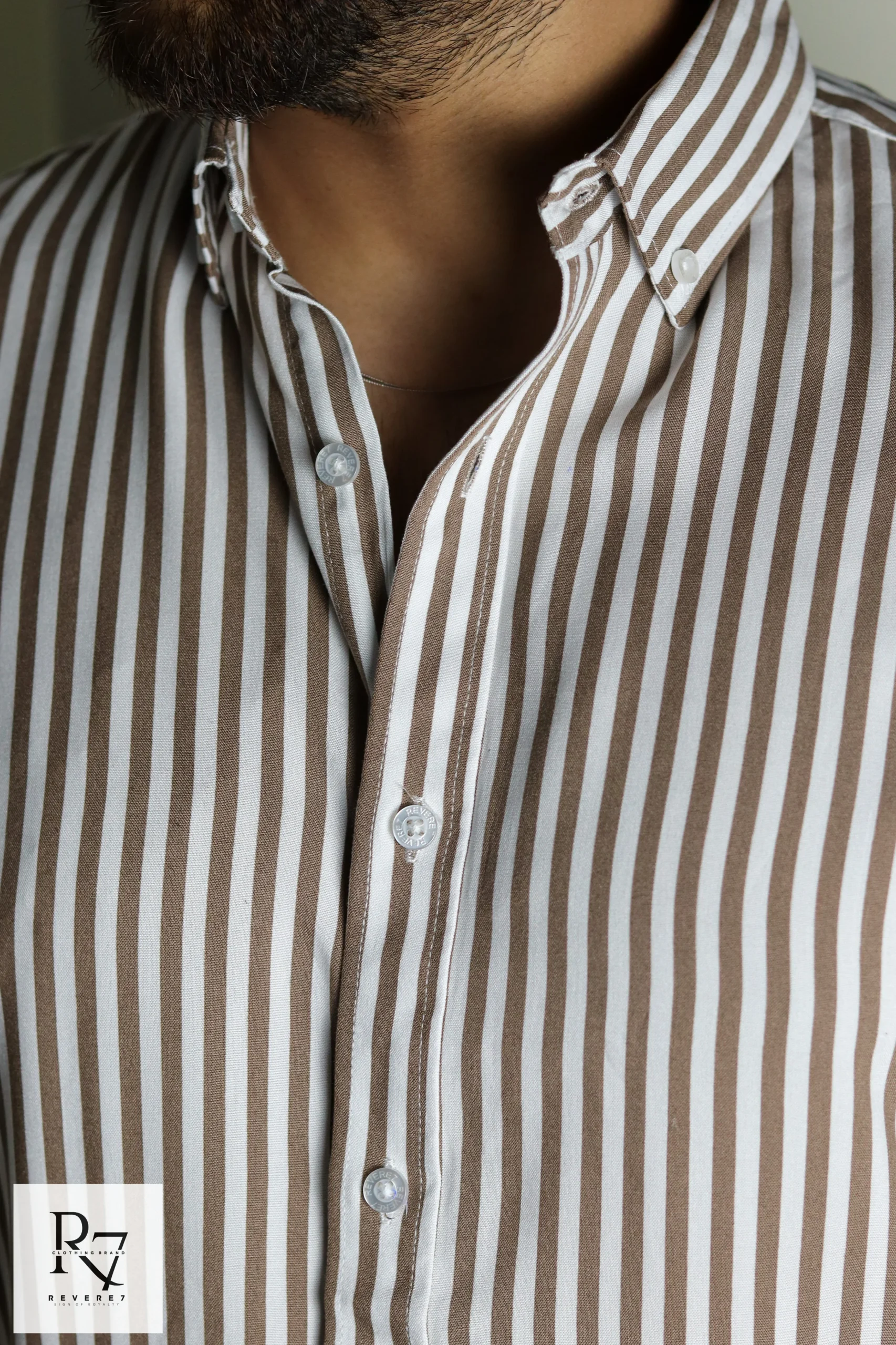 TAUPRE BROWN-stripes shirt - Image 2