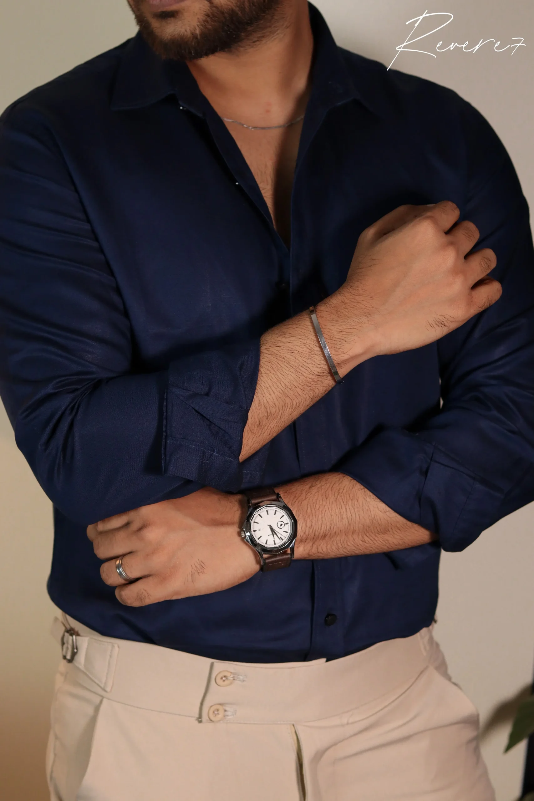 MIDNIGHT NAVY BLUE - full sleeve shirt - Image 3