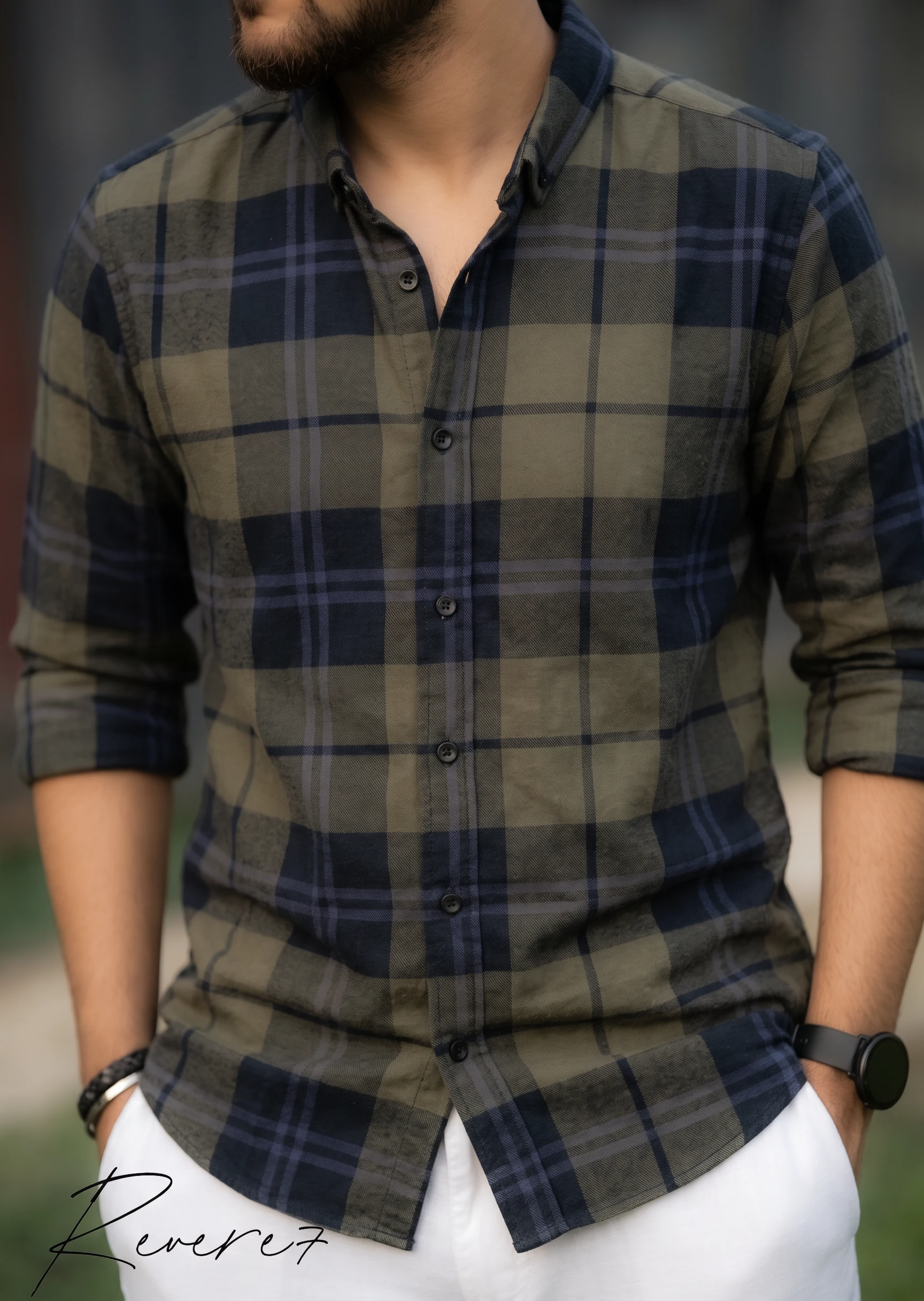 OLIVE check- full sleeve shirt - Image 3